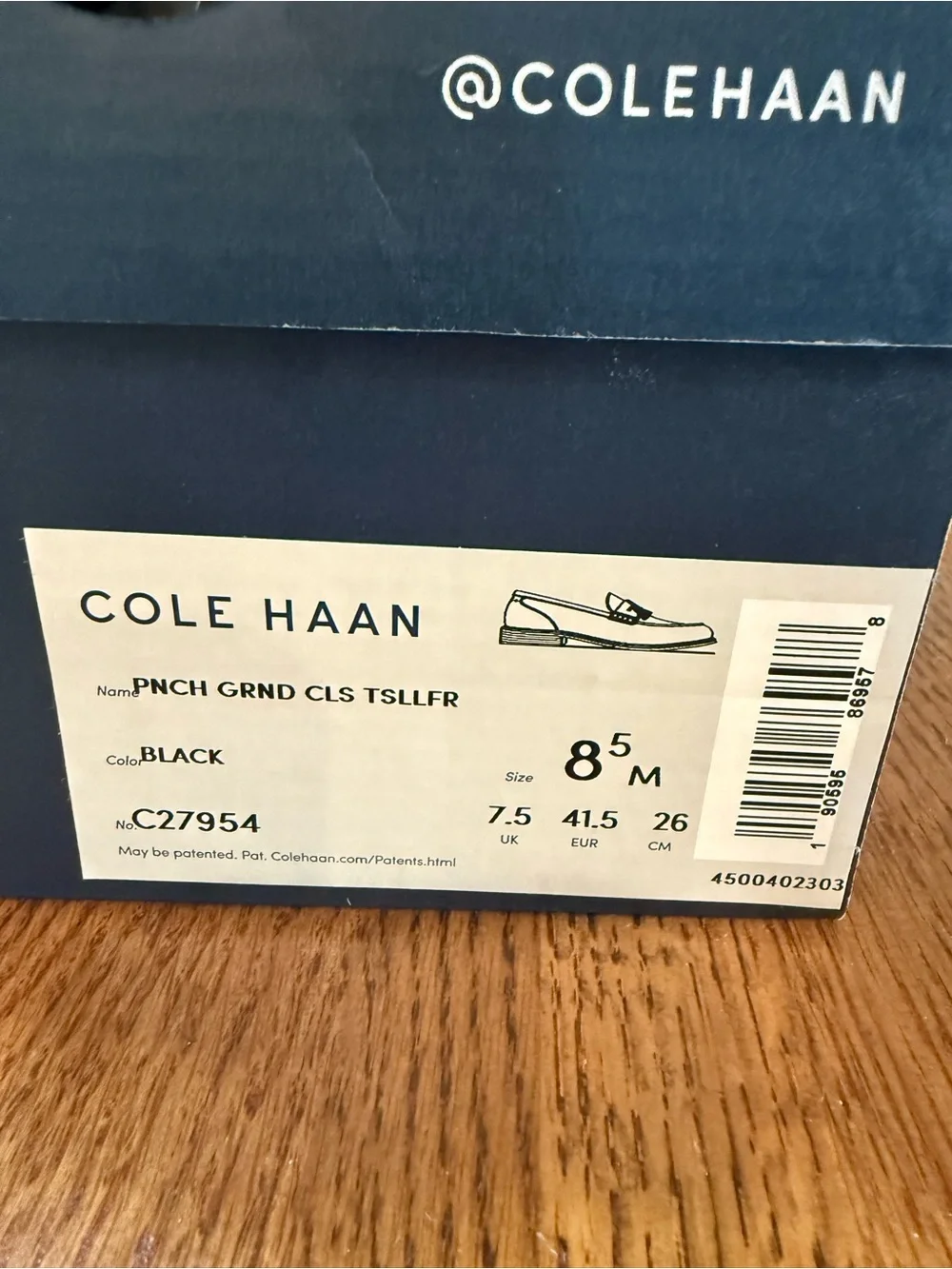 Cole Haan Black Leather Tassel Slip-On Loafers